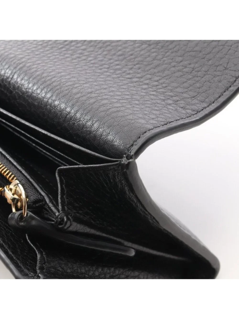 Gucci Bifold Wallet GG Emblem Continental Black Leather - Picture 6 of 8